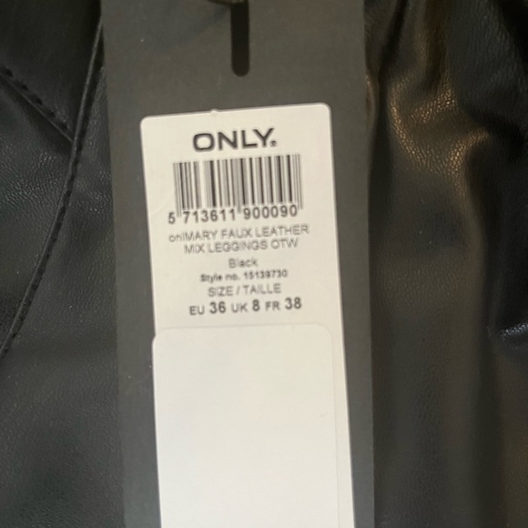 ONLY leather front leggings. Eu36 US6 - Picture 4 of 4